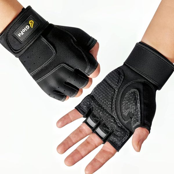 Workout Gloves with Wrist Wrap Support for Women & Men, Weight Lifting...