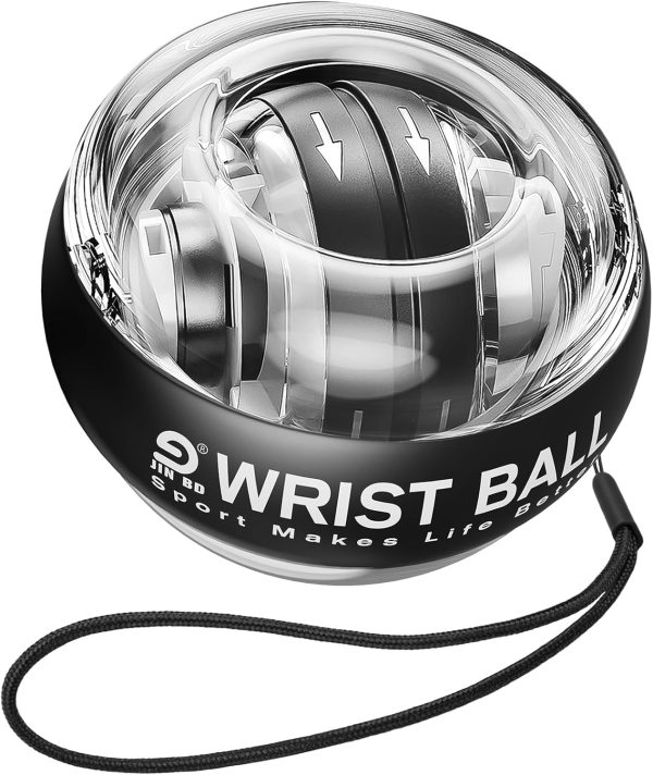 Wrist Trainer Ball Auto-Start Gyroscopic Forearm Exerciser Gyro Ball f...