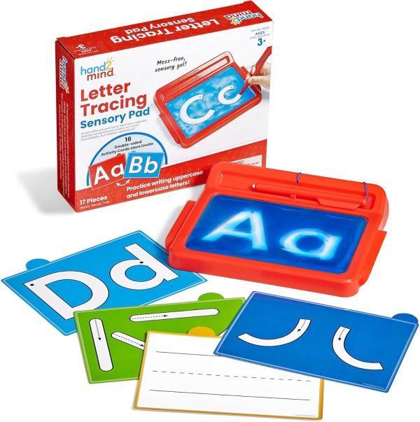 hand2mind Letter Tracing Sensory Pad, Reusable Handwriting Practice fo...