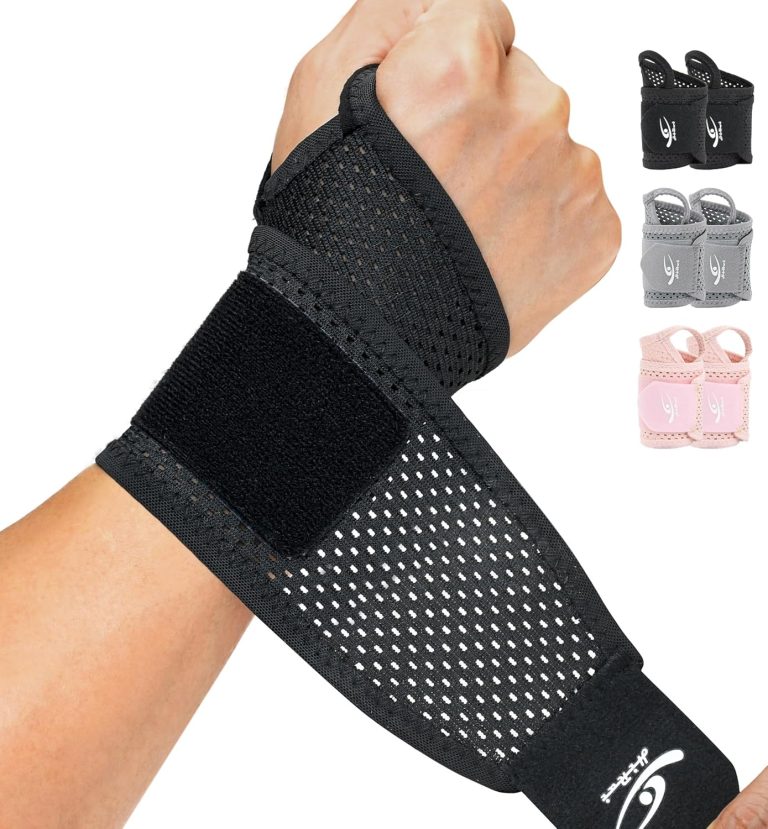 HiRui 2-Pack Ultra-Thin Mesh Wrist Wraps - Breathable, Adjustable Wris...