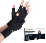 2 Pairs Copper Arthritis Gloves for Women Men, Fingerless Breathable &…