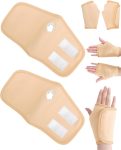 2 Pcs Castor Oil Pack Wrap for Hands, Reusable Organic Cotton Hand Cas…