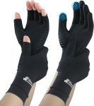 Big Mango 2 Pairs Pack Copper Arthritis Gloves, Compression Gloves for…
