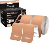 CKeep Uncut Kinesiology Tape(2 Rolls), Original Cotton Elastic Premium…