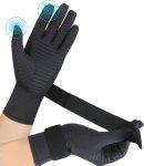 Copper Arthritis Gloves with Adjustable Wrist Strap for Women Men, Ful…