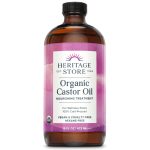 HERITAGE STORE Organic Castor Oil – Glass Bottle – Nourishing Treatmen…