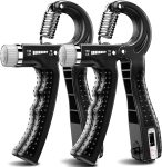 KDG Hand Grip Strengthener 2 Pack Adjustable Resistance 10-130 lbs For…