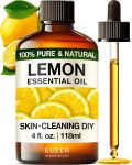 Kukka Lemon Essential Oil for Skin Cleaning – 4 Fl Oz – 100% Pure Natu…