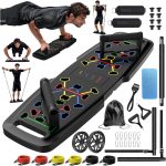 Push Up Board,Home Gym,Portable Exercise Equipment,Pilates Bar and 20 …