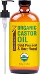 Seven Minerals New 16 fl oz Glass Bottle Castor Oil Organic Cold Press…