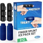 Simplation Trigger Finger Splint and Ice Pack (2+2 Set) for Pain Relie…
