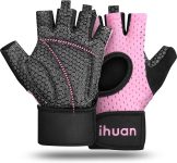 ihuan Breathable Weight Lifting Gloves: Fingerless Workout Gym Wrist S…