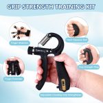10 PCS Grip Strength Trainer Kit, Hand Gripper Strengthener, Forearm S…