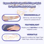 10Pcs Oval Finger Splints & Sleeves Kit, 6 Graduated Trigger Finger Sp…