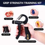 13 PCS Grip Strength Trainer Kit, Hand Gripper Strengthener, Forearm S…