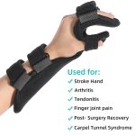 Fanwer Stroke Resting Hand Splint – Night Immobilizer Wrist Finger Bra…