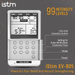 iSTIM EV-805 TENS EMS 4 Channel Rechargeable Combo Machine Unit – Musc…