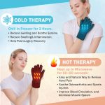 Tolaccea Finger Arthritis Compression Ice Glove for Pain Relief, Adjus…