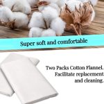 2 Pcs Organic Cotton Flannel for Castor Oil Pack Wrap, Reusable Castor…