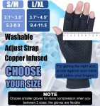 2 Pairs Copper Arthritis Gloves for Women Men, Compression Gloves with…