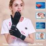 2 Pairs Copper Arthritis Gloves for Hand Pain, Full Finger Compression…