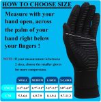 2 Pairs Copper Arthritis Gloves for Hand Pain, Full Finger Compression…