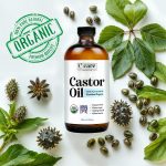 Castor Oil 100% Pure Organic Cold Pressed Unrefined Glass Bottle | USD…
