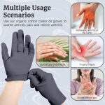 2 Pcs Castor Oil Pack Wrap for Hands, Organic Castor Oil Wrap Castor O…