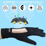 2 Pairs Compression Full Finger Arthritis Gloves, Copper Glove with To…