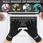 2 Pairs Compression Full Finger Arthritis Gloves, Copper Glove with To…