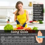 2 Pairs Compression Full Finger Arthritis Gloves, Copper Glove with To…