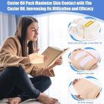 2 Pcs Castor Oil Pack Wrap for Hands, Reusable Hand Castor Oil Pads, S…