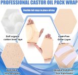 2 Pcs Castor Oil Pack Wrap for Hands, Reusable Hand Castor Oil Pads, S…
