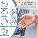 2 Pcs Castor Oil Pack Wrap for Hands, Reusable Hand Castor Oil Pads, S…