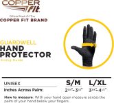 Copper Fit Guardwell Gloves Full Finger Hand Protection