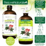 RejuveNaturals Castor Oil (16oz Glass Bottle) USDA Certified Organic, …