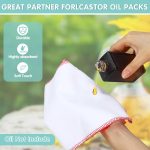 Newwiee 12 Pcs Castor Oil Pack Wrap Organic Cotton Flannel Reusable Wa…