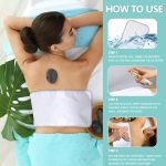 Newwiee 12 Pcs Castor Oil Pack Wrap Organic Cotton Flannel Reusable Wa…