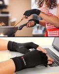 BraceBull Arthritis Gloves (1 Pair), Copper Infused Fingerless Compres…