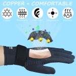 Copper Arthritis Gloves with Adjustable Wrist Strap for Women Men, Ful…