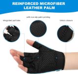 Workout Gloves, Black Gloves for Men Women, Breathable Half-Finger Fit…