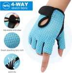 Workout Gloves, Black Gloves for Men Women, Breathable Half-Finger Fit…