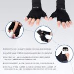 2 Pairs Copper Arthritis Gloves for Women Men, Fingerless Breathable &…