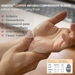 2 Pairs Copper Arthritis Gloves for Women Men, Fingerless Breathable &…