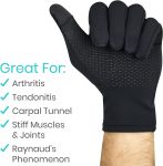 Vive Copper Arthritis Gloves – Full Hand Compression Touchscreen Finge…