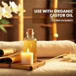 Organic Cotton Flannel Unbleached Wool for Castor Oil Pack – 2Pcs Set …