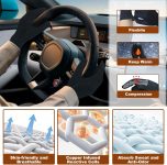 2 Pairs Full Finger Compression Gloves for Women Men, Copper Arthritis…