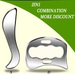 BYYDDIY 2 in 1 Stainless Steel Muscle Scraper Tools Set Gua Sha Massag…