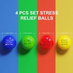 ALMAH Motivational Stress Balls for Kids and Adults (4 Pack), Stress R…