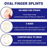10Pcs Oval Finger Splints & Sleeves Kit, 6 Graduated Trigger Finger Sp…